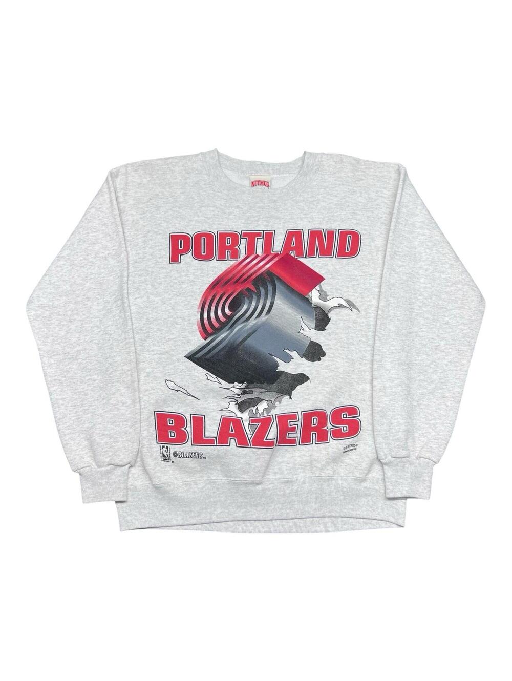 Vintage 90s Nutmeg Portland Trailblazers Basketball Breakthrough Sweatshirt Sz M